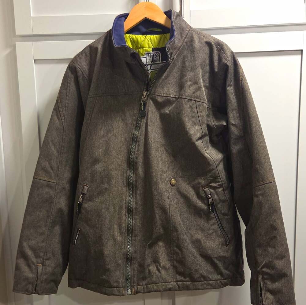 Volcom Snow Full Zip Lined Winter Jacket Ski Snowboard Gray Men's XL